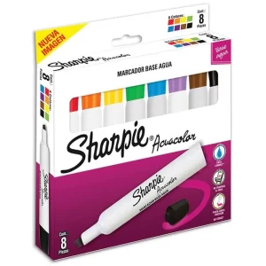 Marcador para Colorear Grueso Colores Surtidos Estuche con 8 Piezas Acuacolor